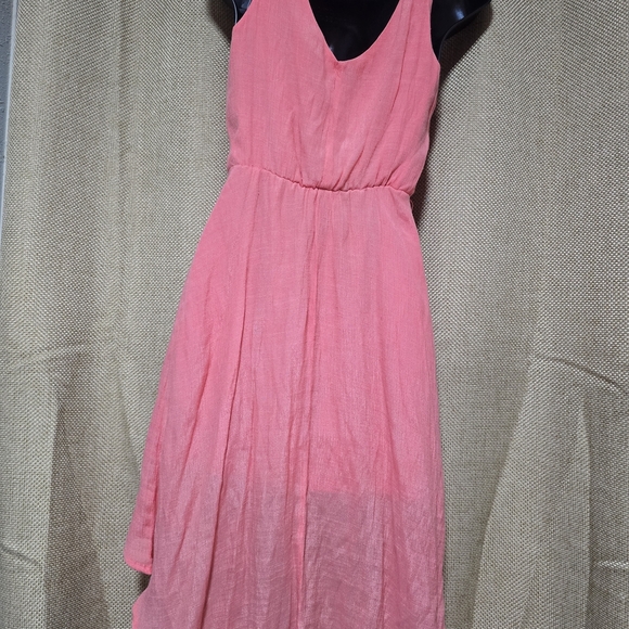Lily Rose Pink Asymmetrical Ruffled Halter Dress - Picture 7 of 10